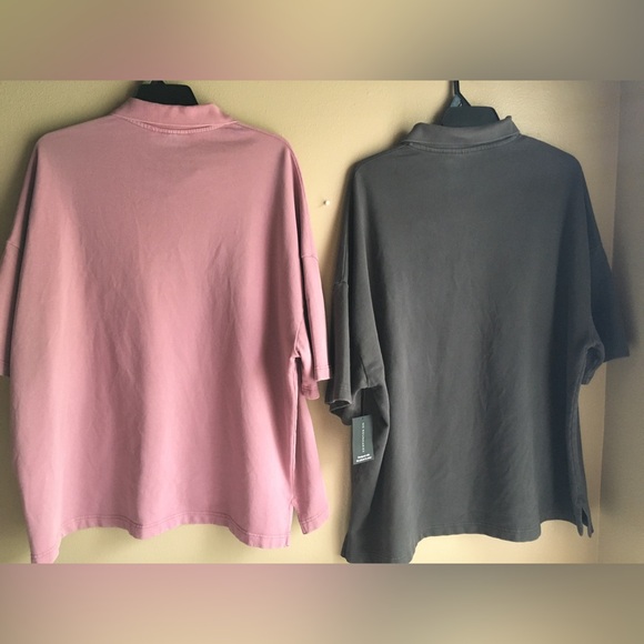No Boundaries - 2 Polo Shirts - Oversize Fit Size X-LARGE Gray And Pink NWT - Picture 4 of 5